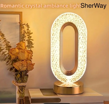 Настольная лампа SherWay SherWay без цоколя, 15 Вт, хрусталь