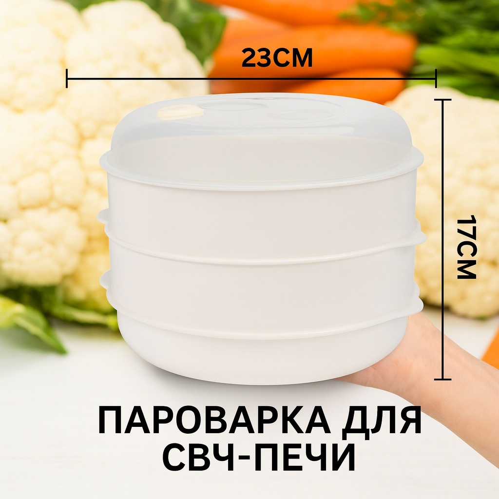 Пароварка для СВЧ пластик 4 шт