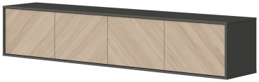 ТВ-тумба навесная Ellipse Fjord, 206.4x39.8x40.5 см, темно-серый
