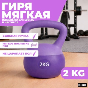REEDAGE Гиря фиоRD цельнолитая 2 кг