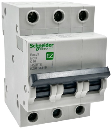 Schneider Electric автоматический выключатель 3P 16 A, 4.5 кА, 400 В