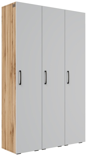 Шкаф-пенал Мебель Азии Авила, 120.6x194х39 см, белый, коричневый