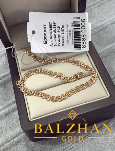 Dani DANI-KR-BR-457 длина 18 см, вес 2.76 г золото, плетение нонна
