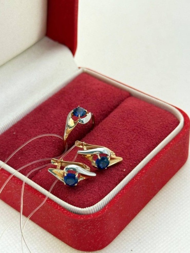 Sandu gold 724766 вес 3.58 г золото, сапфир