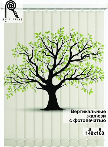 Жалюзи вертикальные Roll Print 160x140 см PHJAL, ткань