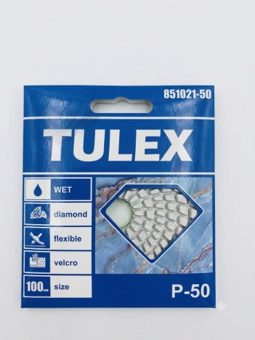 Гибкий алмазный шлифовальный круг (черепашка) Tulex 100 мм, алмазный Р50, 1 шт. арт. 851021-50