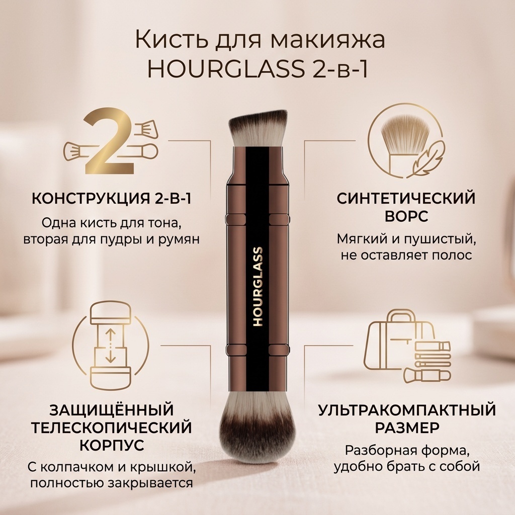 Кисть для макияжа HOURGLASS 1