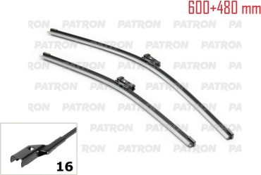 Щетка бескаркасная PATRON PWB6148-VG6 600 мм, 2 шт