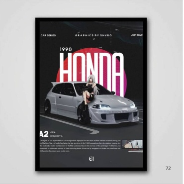 Картина Honda 21x29.7 см