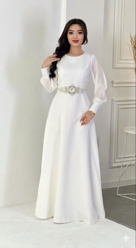 Повседневное платье NUR Collection белый, серебристый