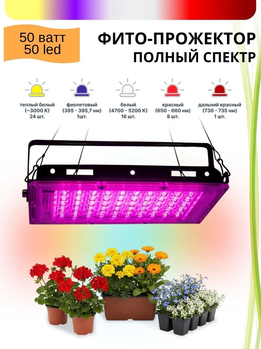 Светодиодная R-LED 50 Вт, 0 К