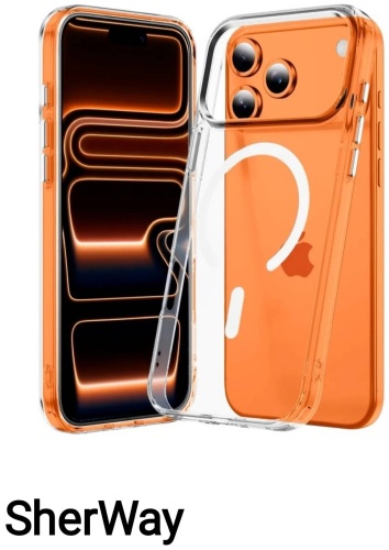 Чехол SherWay для Apple iPhone 17 Pro прозрачный