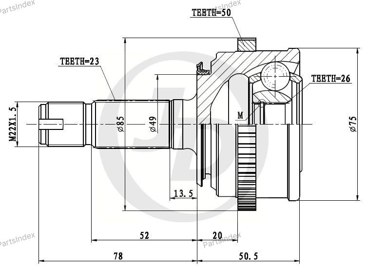 JD ШРУС JCT0013A