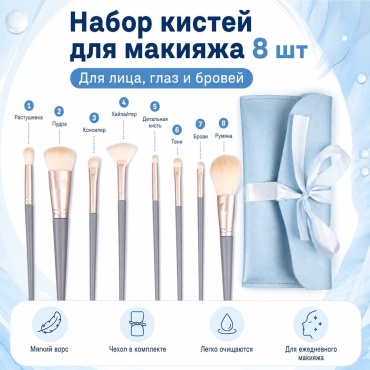 Набор кистей Blue 10шт