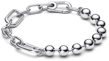 PANDORA со звеньями и бусинами 592793C00-1 длина 15 см, вес 8.6 г серебро, плетение отсутствует