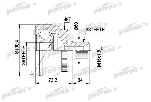 PATRON шрус PCV1444