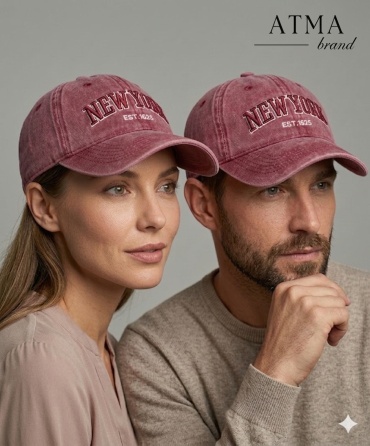 Кепка ATMA brand размер универсальный, бордовый