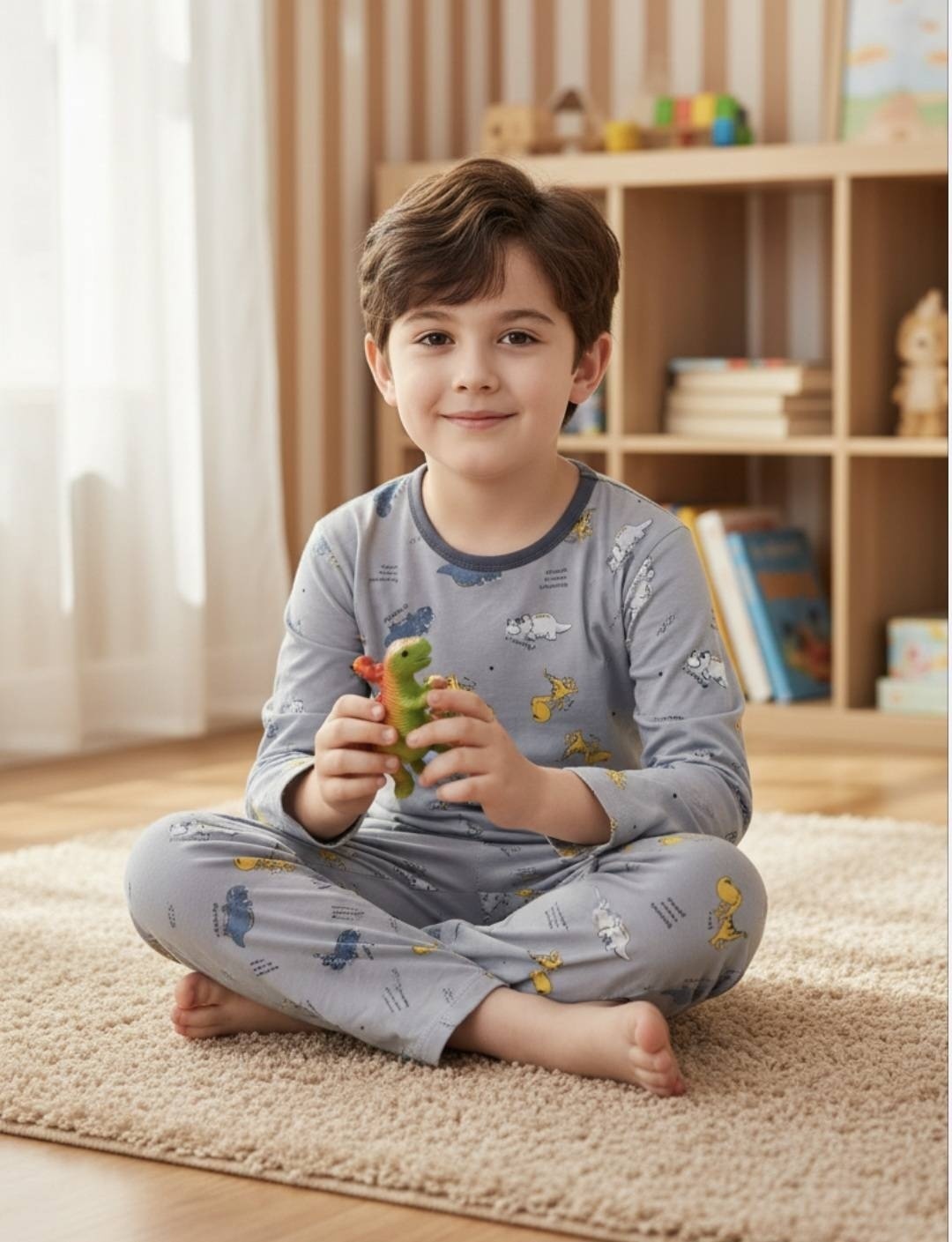 Пижама серый, желтый
