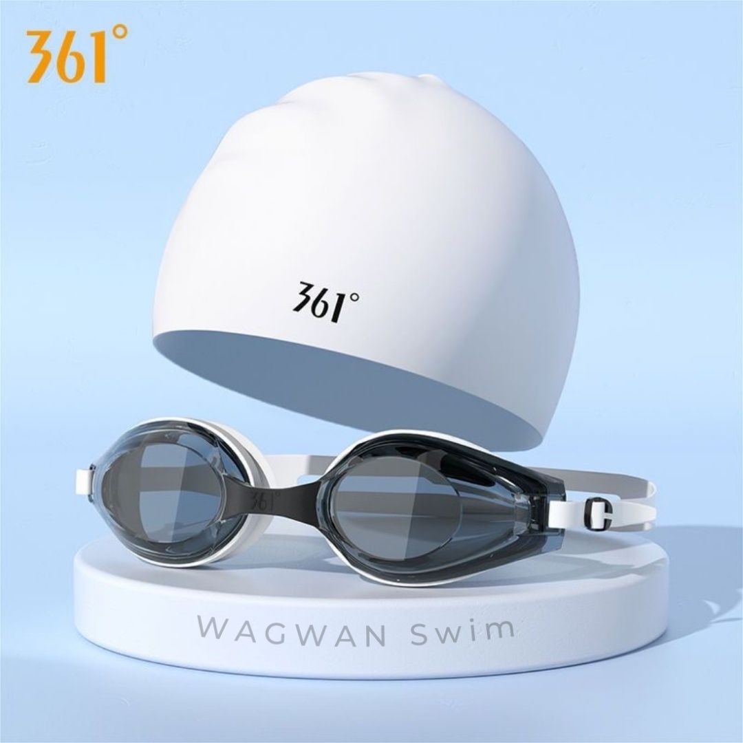 Очки 361 Degrees Очки + Шапочка унисекс черный, белый