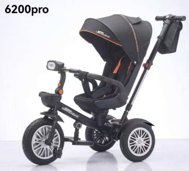 Трёхколёсный велосипед 6200pro черный, оранжевый