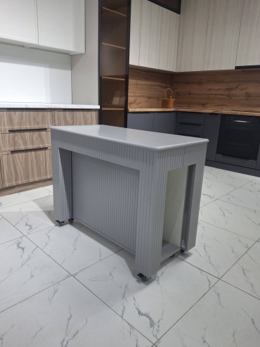 Стол консоль-трансформер ALI HOME MODERN, 300х100x75 см, МДФ, белый, серый, хаки