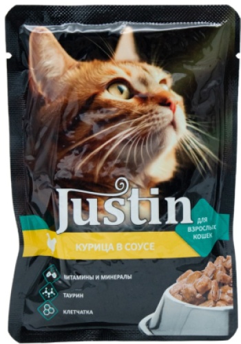Justin кусочки в соусе курица 75 г 1 шт