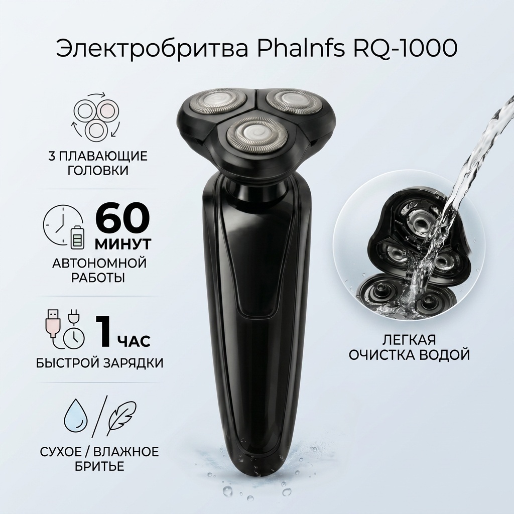 Электробритва Phalnfs RQ-1000 роторная