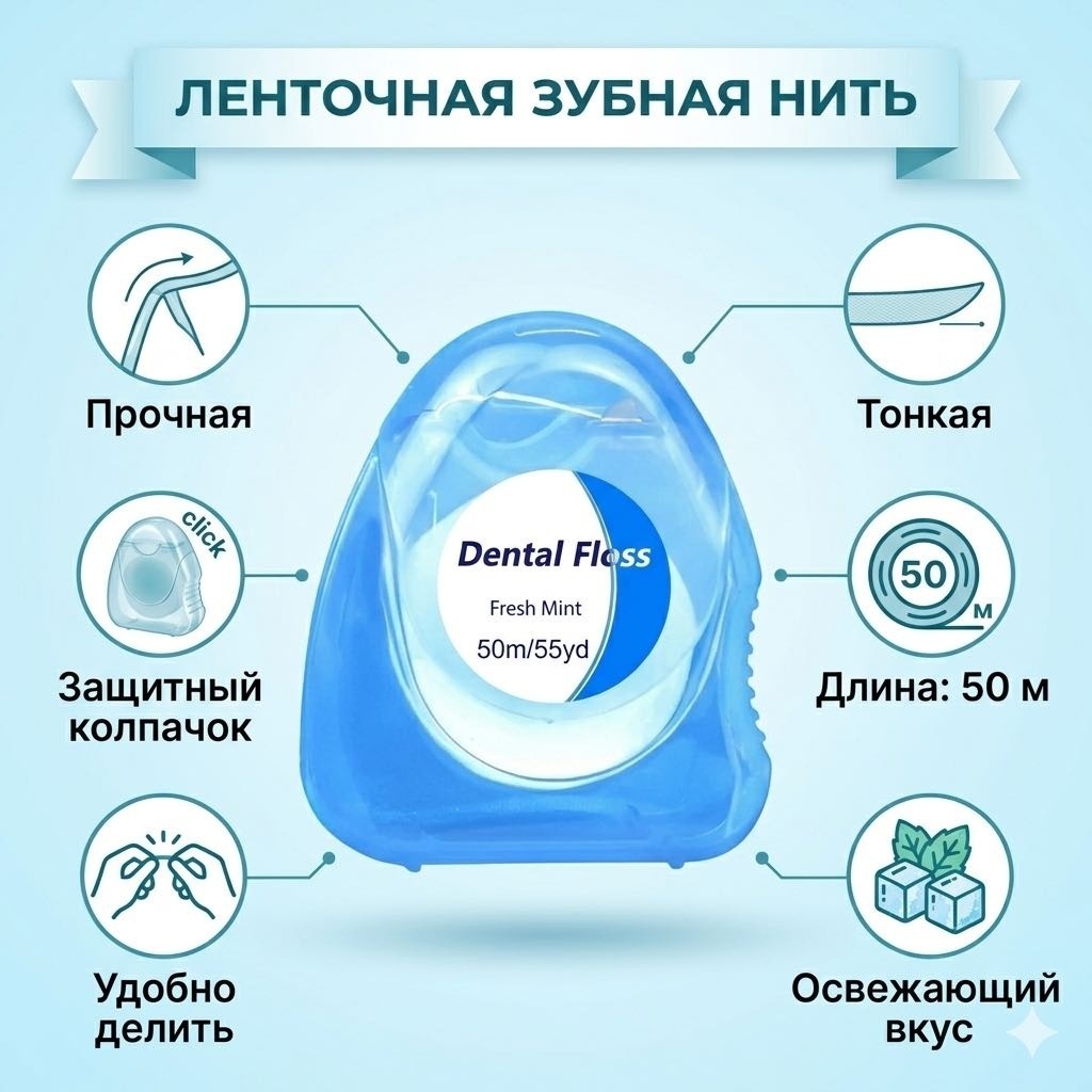 Dental floss ленточная 50 м