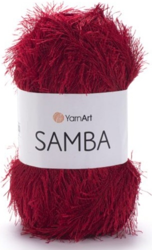 Моток YarnArt Пряжа травка Самба Samba 2026 темно красный 150 м 100 г