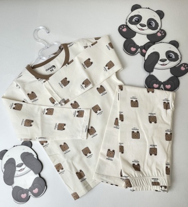Пижама Baby коричневый, бежевый