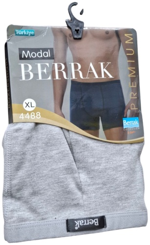 Боксеры, шорты Berrak collection черный, серый