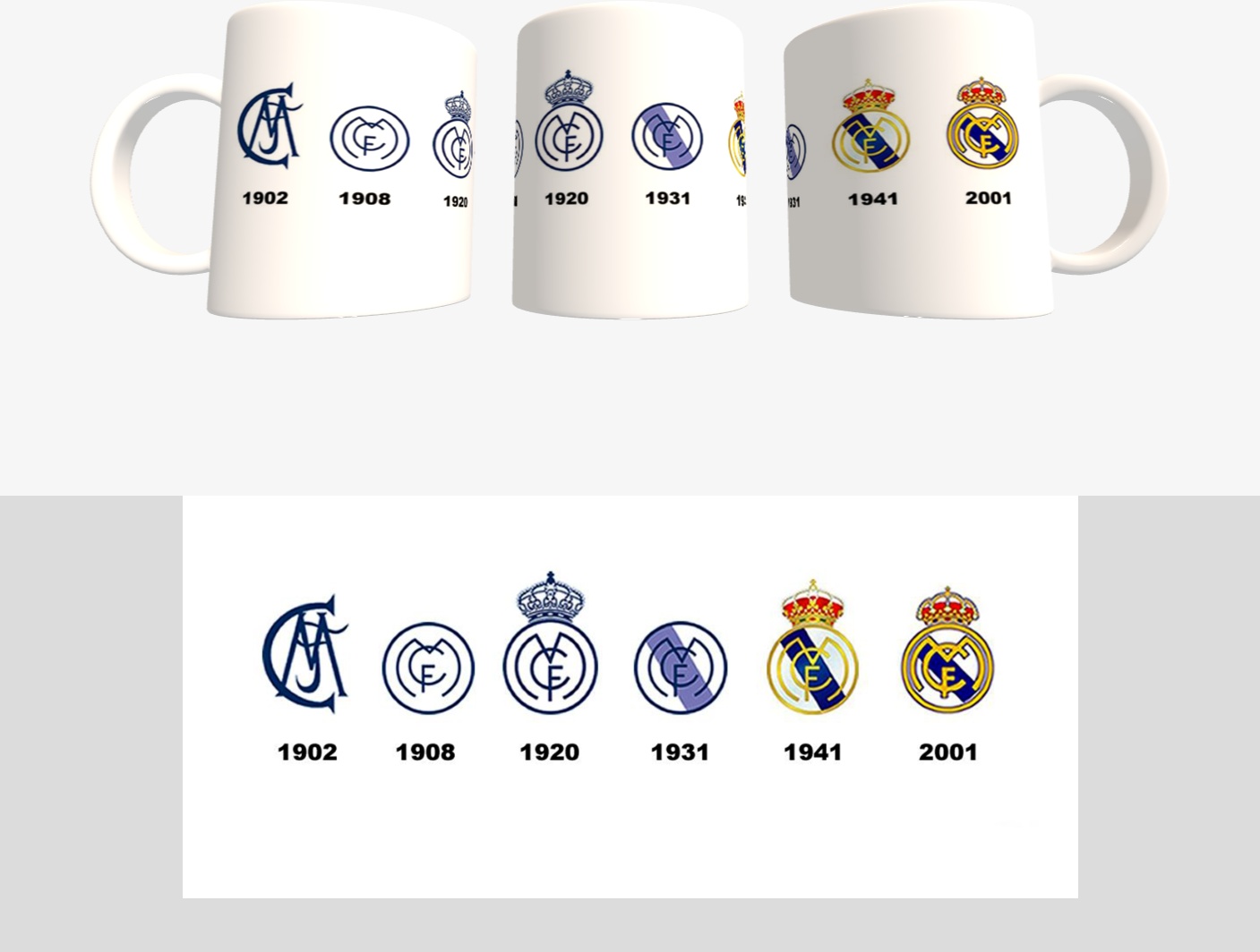Кружка футбол, Реал Мадрид, Real Madrid, 300 мл, стеклокерамика, 1 шт.