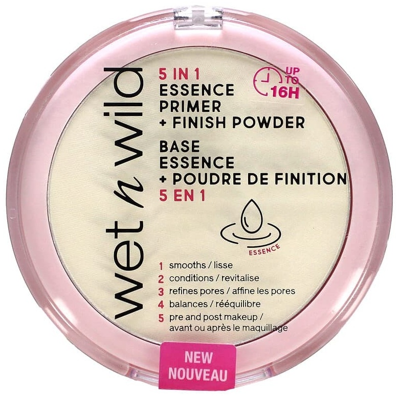 Пудра Wet n Wild 5 в 1 Essence Primer + Finish Powder, 7,5 г (0,26 унции) рассыпчатая 2207 белый