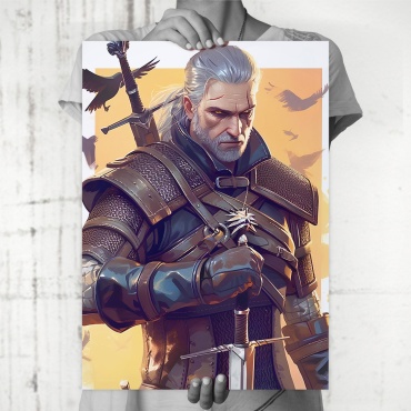 PEMIKAN CRAFT постер Ведьмак Геральт 30x40 см