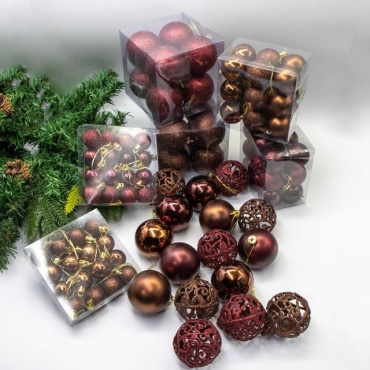 Елочные игрушки BRD_Shop ПВХ 100 шт, коричневый, бордовый, бронзовый