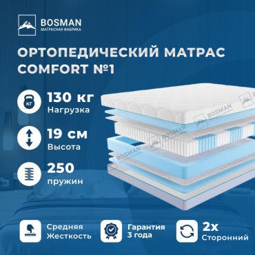 Матрас Bosman Comfort №1, 80x180x19 см