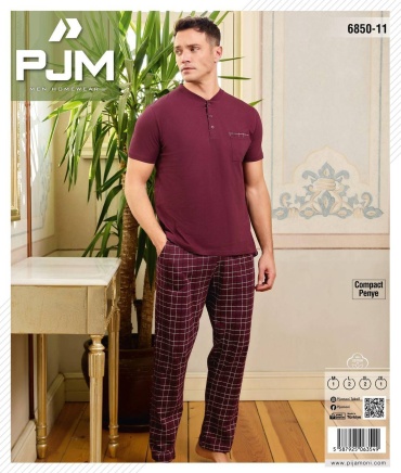Пижама PJM HomeWear бордовый