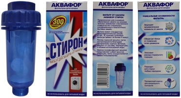Фильтр Аквафор Стирон от накипи 1 шт. темно-синий