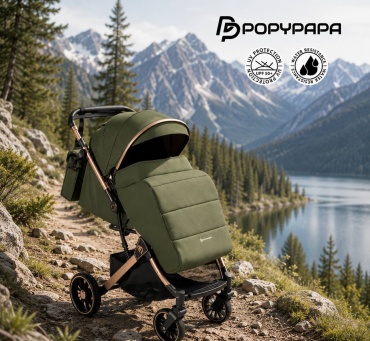 Коляска прогулочная Popypapa C3PROMAX, зеленый