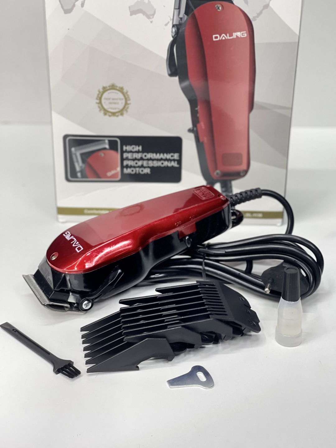 DALING машинка для стрижки DL-1130 красный, бордовый
