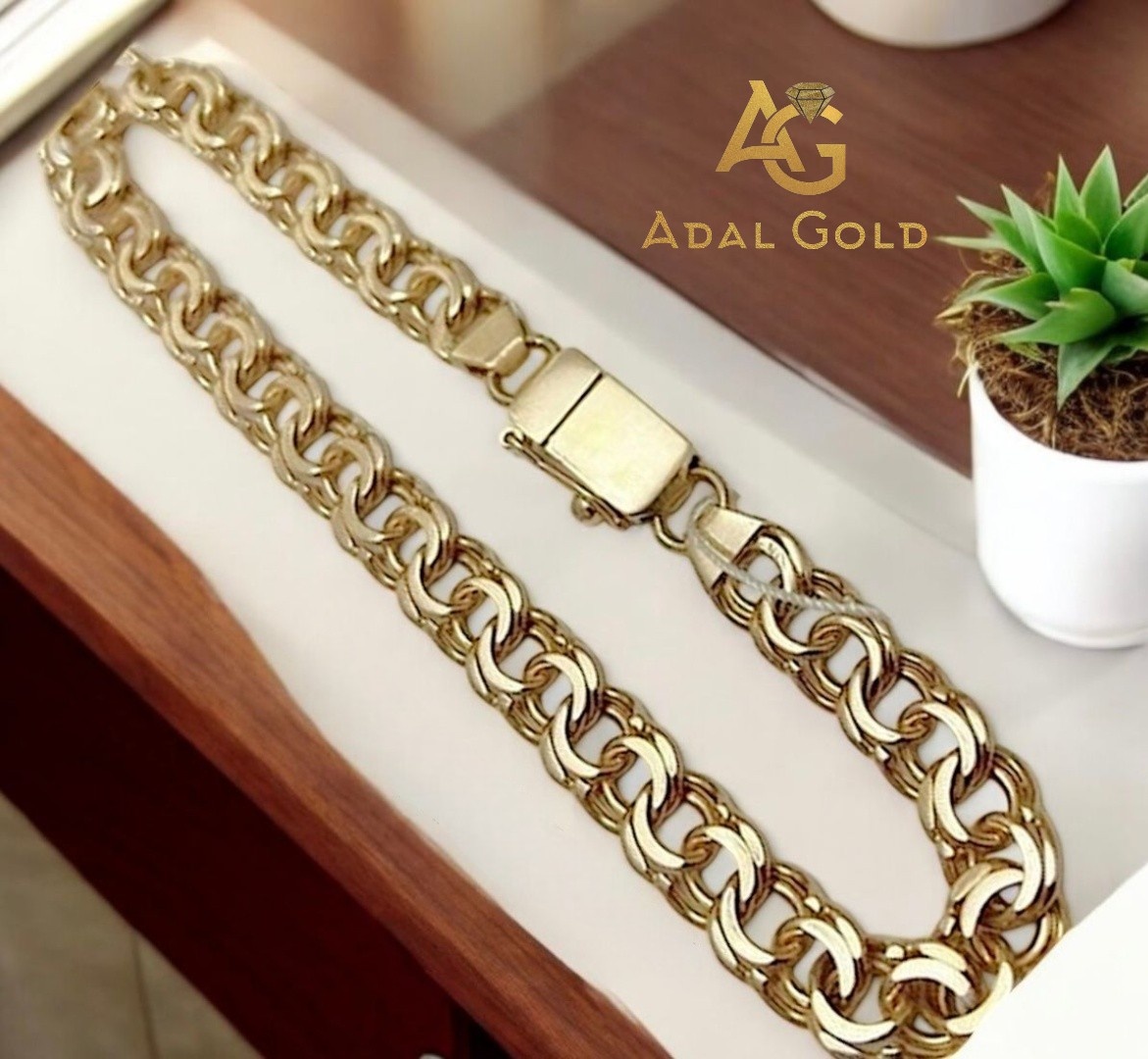 ADAL GOLD ADG_NC133-038 длина 19 см, вес 11.85 г золото, плетение бисмарк