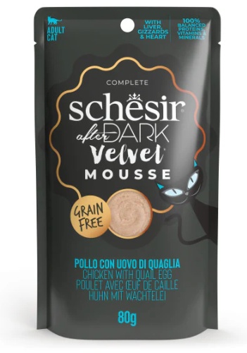 Schesir After Dark мусс курица, перепелиные яйца 80 г 12 шт