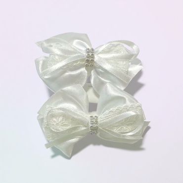 Accessory резинка бант 2 шт, белый