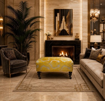 Оттоманка Nice Decor ND-020, 93x63x53 см, золотистый