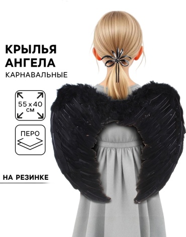 Страна Карнавалия Крылья ангела, 5540, чёрные 322189 крылья 1 шт