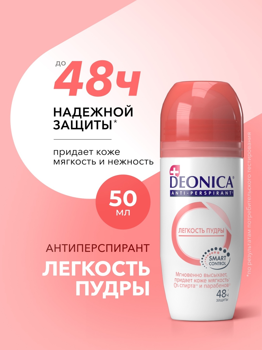 Deonica Легкость пудры антиперспирант для женщин 50 мл