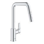 Смеситель для кухни Grohe 30619000 *Смеситель для мойки GROHE Eurosmart, U-образный излив, выдвижной, хром, латунь, цвет хром