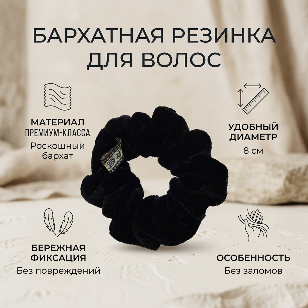 Резинка автомат 1 шт, черный