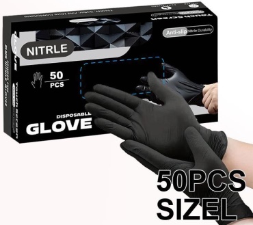 Glove перчатки QY82837743 черный 50 шт