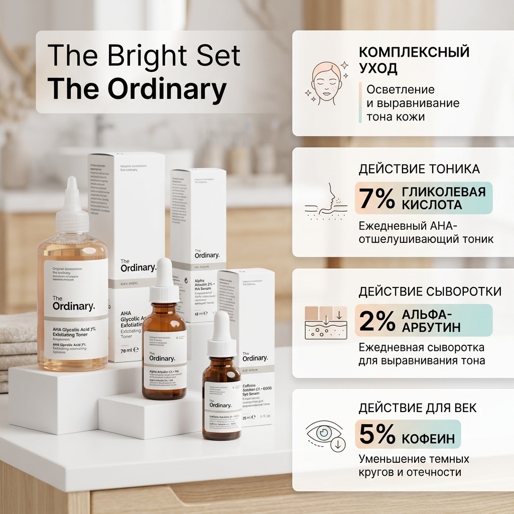 The Ordinary The Bright Set набор по уходу за лицом унисекс